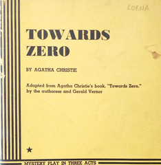 1957 Towards Zero Play Booklet Vintage Agatha Christie PB Theater Mystery F16