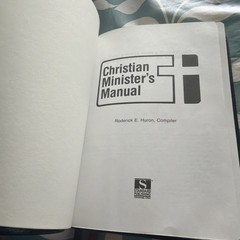 Christian Minister’s Manual Roderick E Huron, Black Bonded Leather 1984 1991