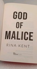 Rina Kent – God Of Malice (Deluxe Edition) Sprayed Edges, Used, BLEMISHES