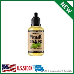 Pure Liquid Monk Fruit Drops Sweetener Sugar Substitute Zero Calories, 1.5 fl Oz