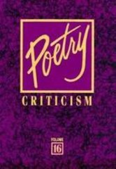 Poetry Criticism Hardcover Gale Group