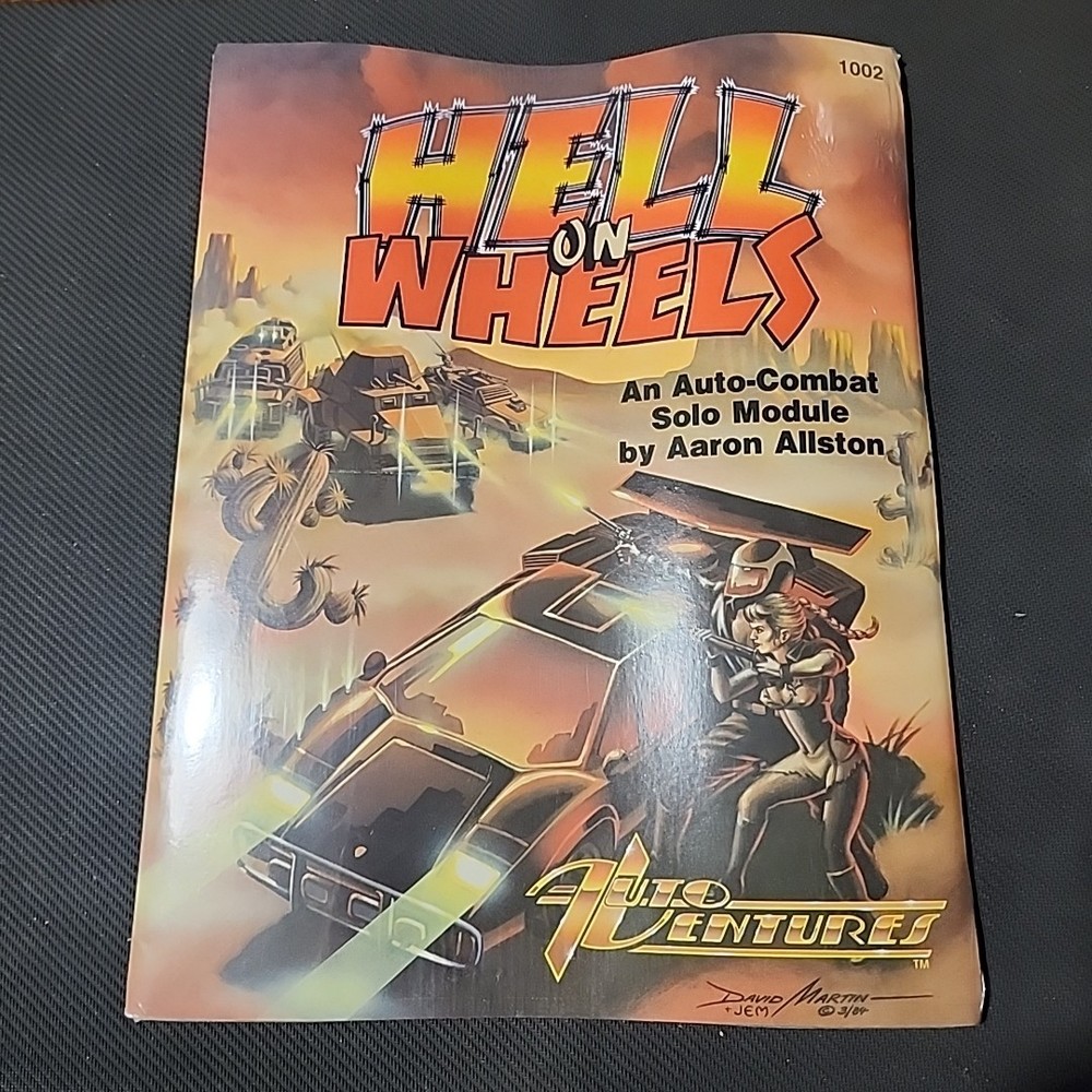 Autoventures Hell on Wheels module Task Force Game board 1002 Car Wars Allston