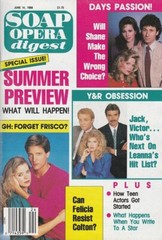 Soap Opera Digest June 14, 1988 FRANK DICOPOULOS-BRENT COLLINS-ANA ALICIA-MCNEIL