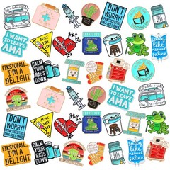 Giegxin 40 Pcs Funny Nurse 0.39 – 1.54 inches / 1 – 3.9 cm, assorted colors