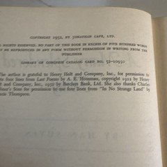 A Many-Splendored Thing bk, by Han Suyin, 1952 Hardcover