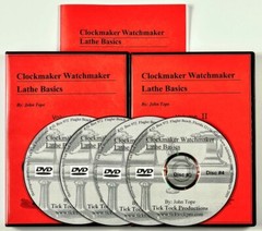 Clockmaker Watchmaker Lathe Basics Course. 4 DVD video +Manual