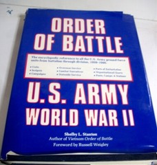 Order of Battle: U. S. Army, World War II by Shelby L. Stanton 1984 HC 648 Pages
