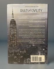 Rules of Civility SIGNED Amor Towles With Custom Artwork. VERY GOOD