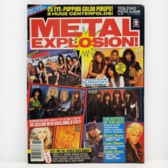 Metal Explosion Magazine VTG 1990 Savatage Poison Billy Idol Lita Ford + Pin-Ups