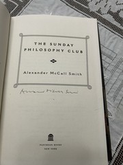 The Sunday Philosophy Club Smith HB/DJ SIGNED 1st Edition 1st Printing FINE/FINE