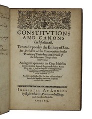 1604 CHURCH OF ENGLAND CONSTITUTIONS AND CANONS Religion DIVINE SERVICE
