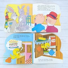 Vtg Looney Tunes Bugs Bunny Tweety Bird Golden Shape Books Paperback- Lot of 2