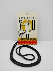 Henry Rollins 2022 Good To See You Tour VIP Pass Signed Autographed 2.13.61