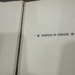 PROFILES IN COURAGE by SENATOR John F Kennedy; VINTAGE 1st Early Edition 1956
