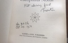 Signed Thornton Wilder First Edition Book Theophilus North 1973