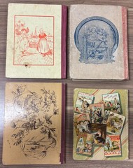 Early 1900s Lot of 4 ANTIQUE Childrens Picture Books Hardback Donohue Myra Dhiel