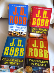 J. D. ROBB, In Death Series, Lot of 4, Celebrity, Delusion, Calculated, +1, Good