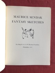 MAURICE SENDAK/FANTASY SKETCHES 1970 softcover staplebound 1st edition