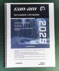 2025 Can-Am Outlander 700 X MR Owner’s Manual: 354 Pages & Protective Covers