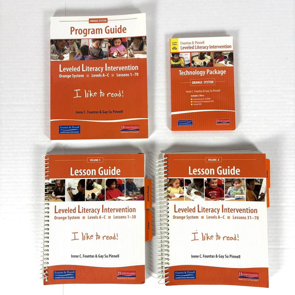 FOUNTAS & PINNELL LLI Orange System Teacher Lesson Guides Vol 1-2 Tech Package