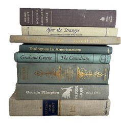 Lot of 8 Vintage & Antique Hardcover Books Decor Staging Gray & Blue