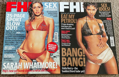 2 MAGAZINES FHM JANUARY JUNE 2003 ISSUE No. 157, 162 HALLE BERRY, SARAH WHATMORE