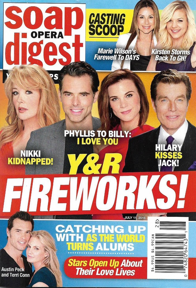 Soap Opera Digest July 11 2016 Young & the Restless Vinessa Antoine Austin Peck