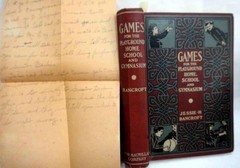 1916 antique CHILDREN GAMES BOOK gymnasium playground home school BANCROFT