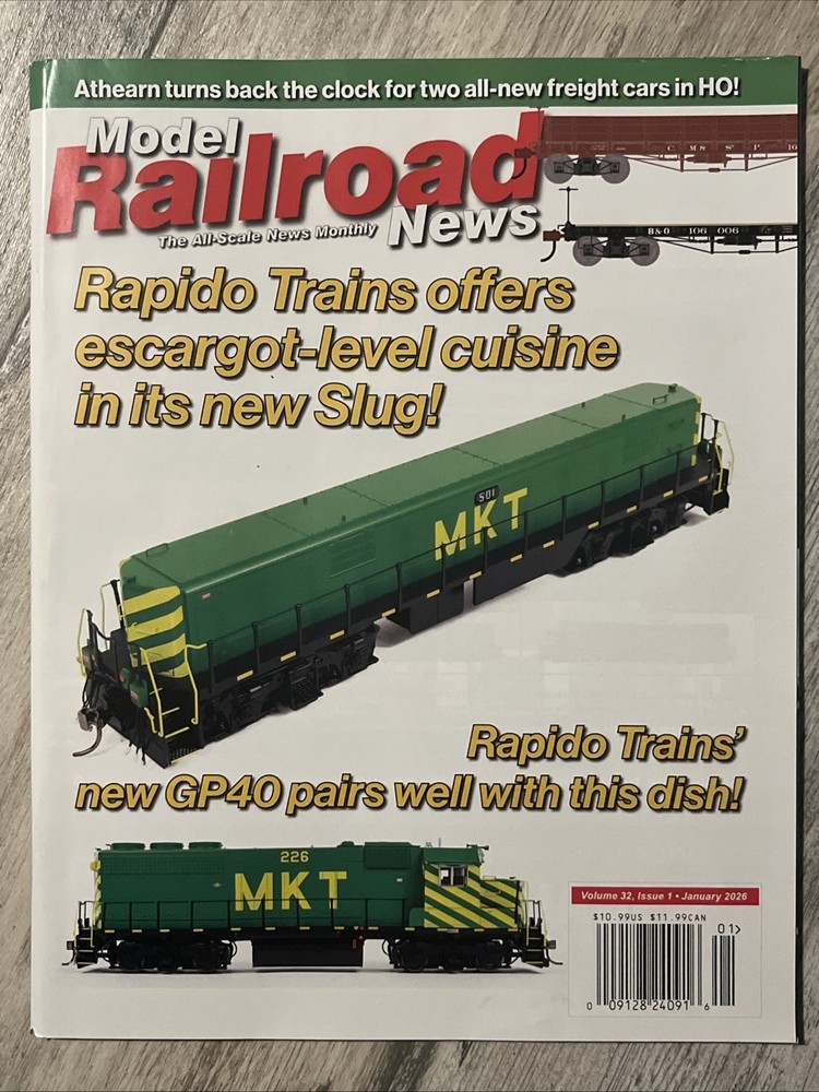 MODEL RAILROAD NEWS MAGAZINE January 2026 Rapido Trains New GP40