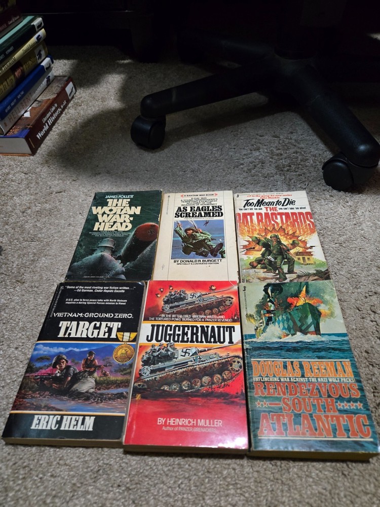 Vintage War Novels Lot of 6 Paperbacks – Various Titles