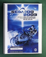 2003 SeaDoo GTI / GTX DI / RX DI Operator’s Manual with Protective Covers