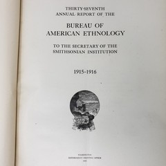 37th Annual Report (1915-1916) Bureau of Ethnology Smithsonian JW Powell (1923)