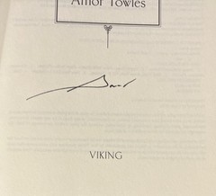 Rules of Civility SIGNED Amor Towles With Custom Artwork. VERY GOOD