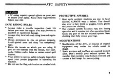 1979 Honda ATC110 Owner’s Manual 58 Pages