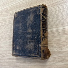 1882 Holy Bible American Bible Society New York Leather Bound Gilt Edges Antique