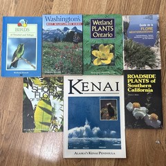 Lot Of 7 Plant Nature Books Travel Hiking Washington Trinidad California Tahiti