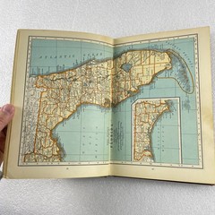 Rand McNally World Atlas 1931 Edition 1930 Census Chicago Herald Examiner Maps