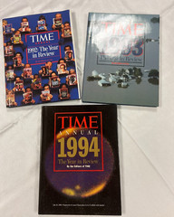 Time Annual hardback books w/ dustcovers for year 1992, 1993 & 1994