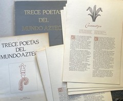 Trece Poetas del Mundo Azteca / Portilla / Spanish English Nahuatl Ltd ed 1986