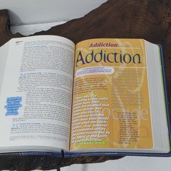 NIV Teen Study Bible Blue Black Italian Duo-Tone Zondervan Leather 2000s