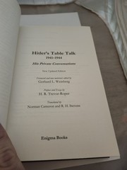 Hitler’s Table Talk 1941-1944 Hardcover Book BCE HCDJ LIKE NEW