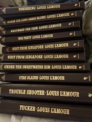 Louis L’Amour Hardcover Book Faux Brown Leather Trouble Shooter