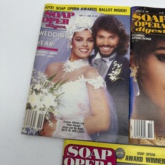 LOT-(5)Vintage 1980s Soap Opera Digest MAGAZINE Susan Lucci Tony Geary