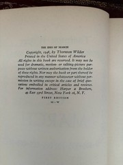 The Ides of March A Novel by Thornton Wilder 1948 1st Edition Hardcover (FE-16)