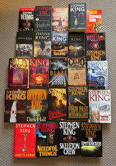 Large Stephen King Lot 24 Books HCDJ It Richard Bachman Cujo Carrie