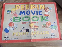 (COVER ONLY)1933 Peep In Movie Book Cut Outs Penny Arcade Whitman Publishing