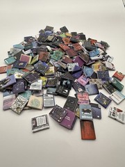 Mini Books Random Assorted Set Of 20 , Paper Crafted Novels. For Decorating Only
