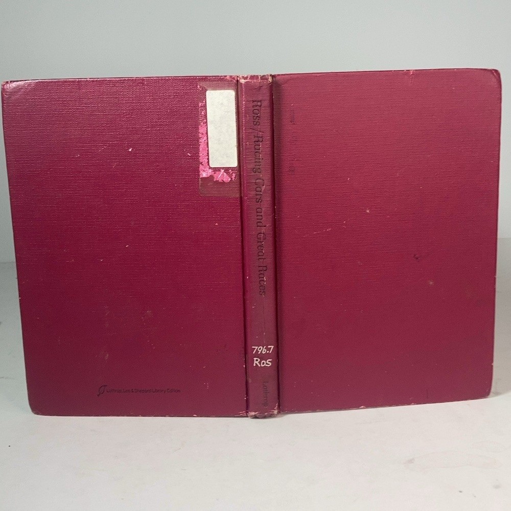 Racing Cars and Great Races Frank Ross Jr 1972 Hardcover Acceptable Ex-Library