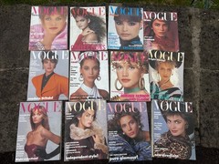 Vogue UK 1986 Full Set Complete Year Fashion Super Models Magazine Retro