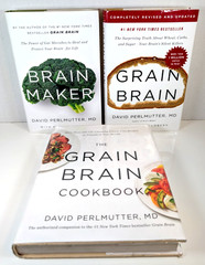 Lot of 3 DAVID PERLMUTTER’s Books~Brain Maker~Grain Brain~Cookbook HC DJ